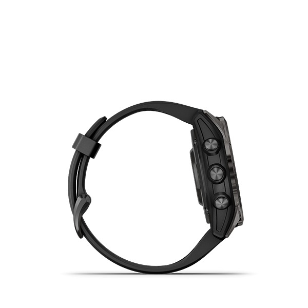 Montre Garmin Fenix 7s Pro Sapphire Solar Carbon Gray Titane Bracelet Noir