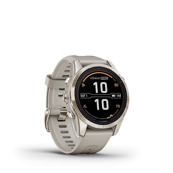 Montre Garmin Fenix 7s Pro Sapphire Solar Gold Bracelet Sable