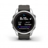 Montre Garmin Fenix 7s Pro Solar Edition Silver Bracelet Gris