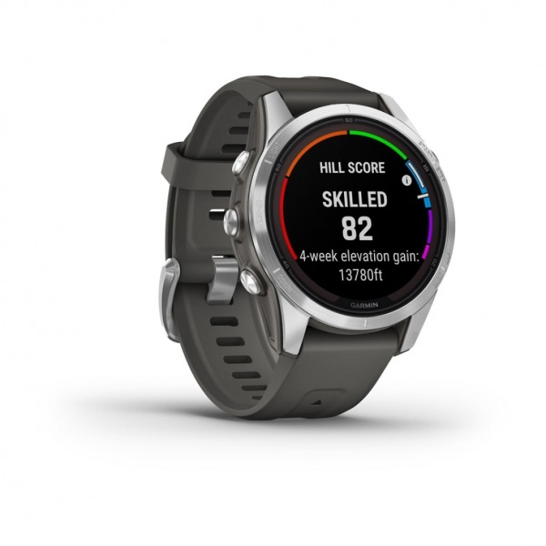 Montre Garmin Fenix 7s Pro Solar Edition Silver Bracelet Gris