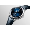 Montre Longines Flagship Heritage Auto Cadran Bleu Bracelet Cuir Bleu