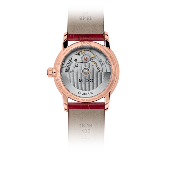 Montre Mido Baroncelli Lady Necklace Bracelet Cuir Rouge