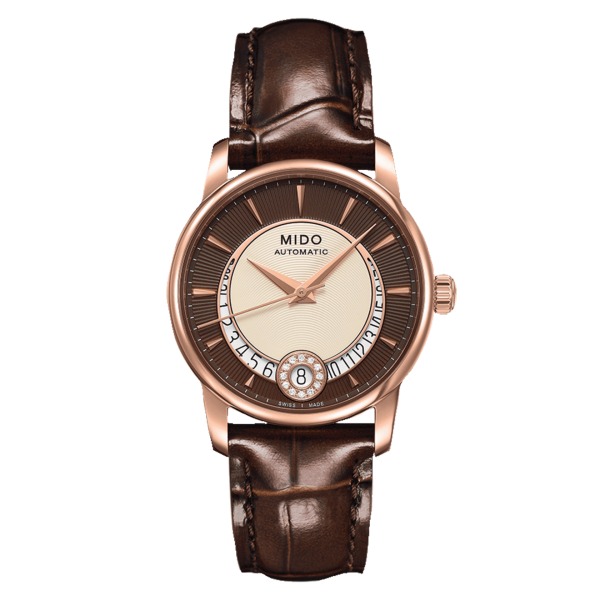 Montre Mido Baroncelli Lady Necklace Bracelet Cuir Brun