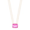 Collier Ginette NY Jumbo Cocktail Topaze Rose Chaîne Or Rose