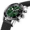 Montre Breitling Superocean Heritage Chronographe 44MM Cadran Vert Bracelet Caoutchouc