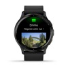 Montre Garmin Venu 3 Black bracelet cuir noir