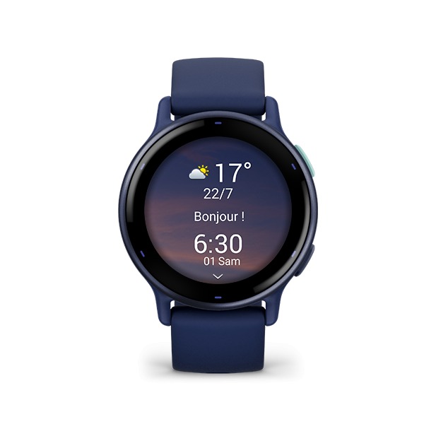 Montre connectée Garmin Vivoactive 5 Boitier Bleu Marine Lunette Aluminium Metallic Blue Gold