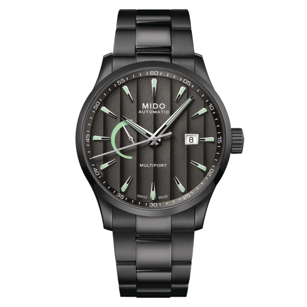 Montre Mido Multifort MULTIFORT POWER RESERVE bracelet acier cadran noir