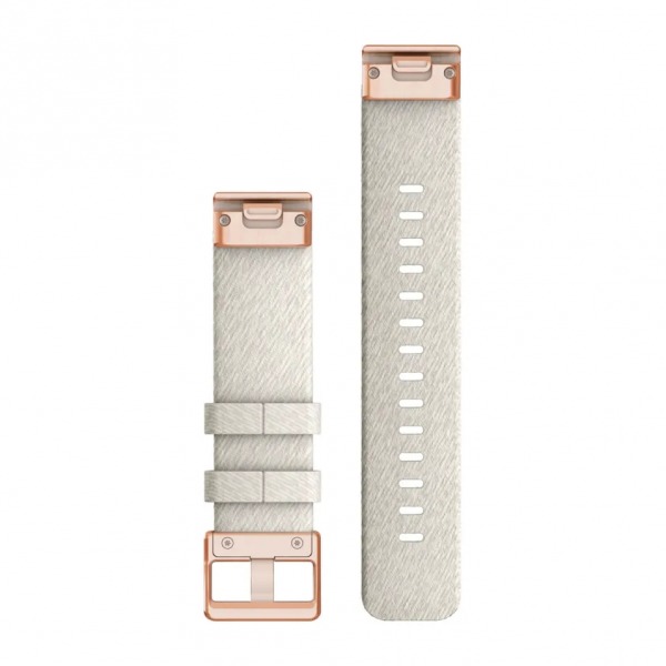 Bracelets de montre GARMIN QuickFit 20mm Nylon Beige Boucle Rose Gold