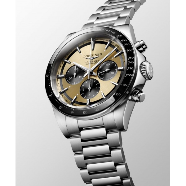 Montre Longines Conquest 2023 Bracelet Acier Cadran Jaune