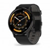 Montre Garmin Venu 3 Black bracelet cuir noir