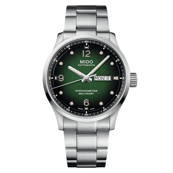 Montre Mido Multifort M Chronometer Bracelet Acier Cadran Vert