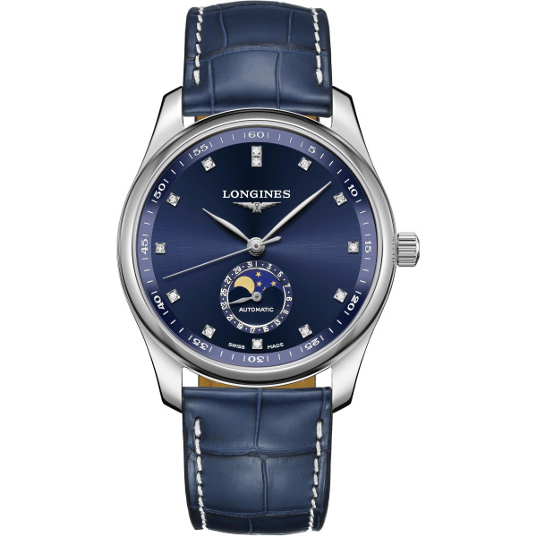 Montre Longines Master Collection Auto Bracelet Cuir Cadran Bleu