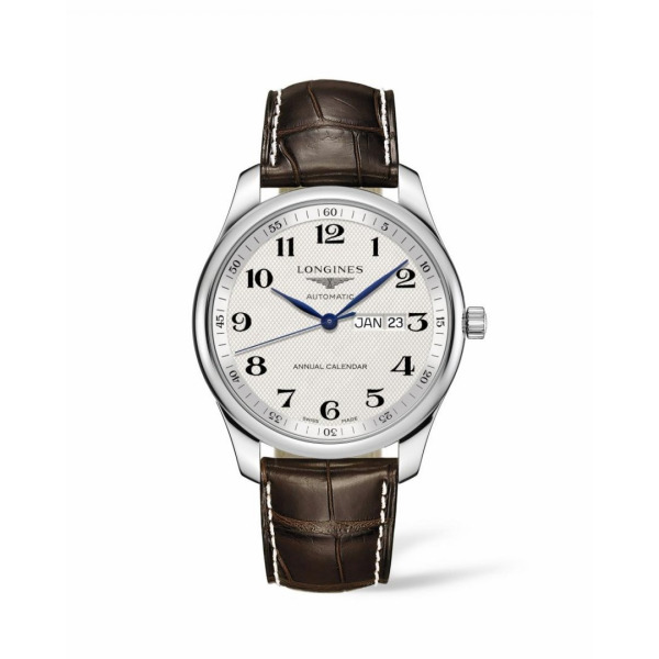 Montre Longines Master Collection Auto Bracelet Cuir Cadran Argenté