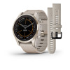 Montre Garmin Fenix 7s Pro Sapphire Solar Gold Bracelet Cuir