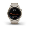 Montre Garmin Fenix 7s Pro Sapphire Solar Gold Bracelet Cuir