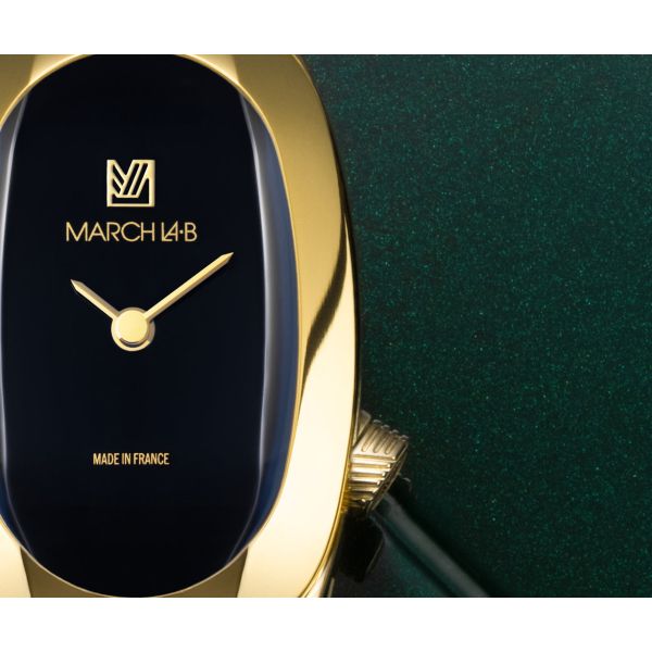 Montre MARCH LA.B Oblongue PVD Gold Suprême Gourmette Gold