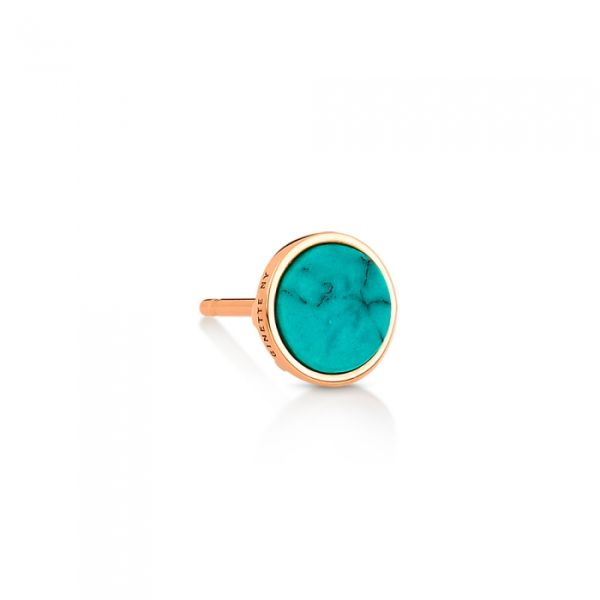 Boucle d'Oreille Ginette NY Solo Ever Turquoise Disc Studs