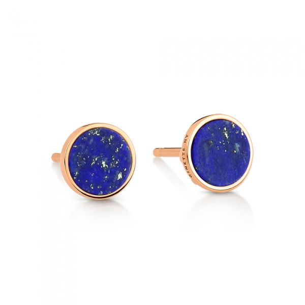 Boucles d'Oreilles Ginette NY Ever Lapis Disc Studs