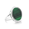 Bague Ginette NY Malachite White Gold Disc Ring