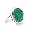 Bague Ginette NY Malachite White Gold Disc Ring