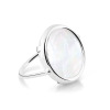 Bague Ginette NY MOP White Gold Disc Ring