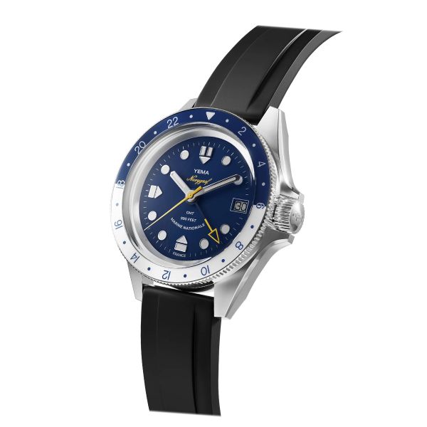 Montre Yema NAVYGRAF Marine Nationale GMT Bracelet Caoutchouc