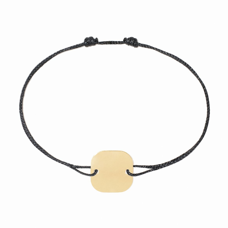 BraceletCible Dinh Van Or Jaune 12 mmsur cordon