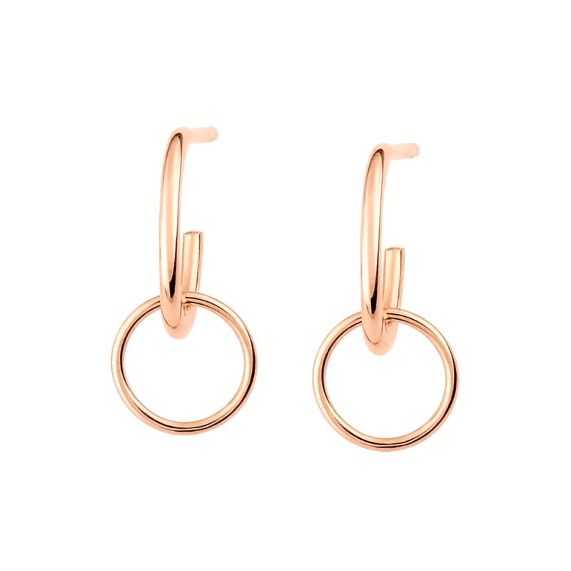 Boucles d'Oreilles Ginette NY Circle Drop Earrings