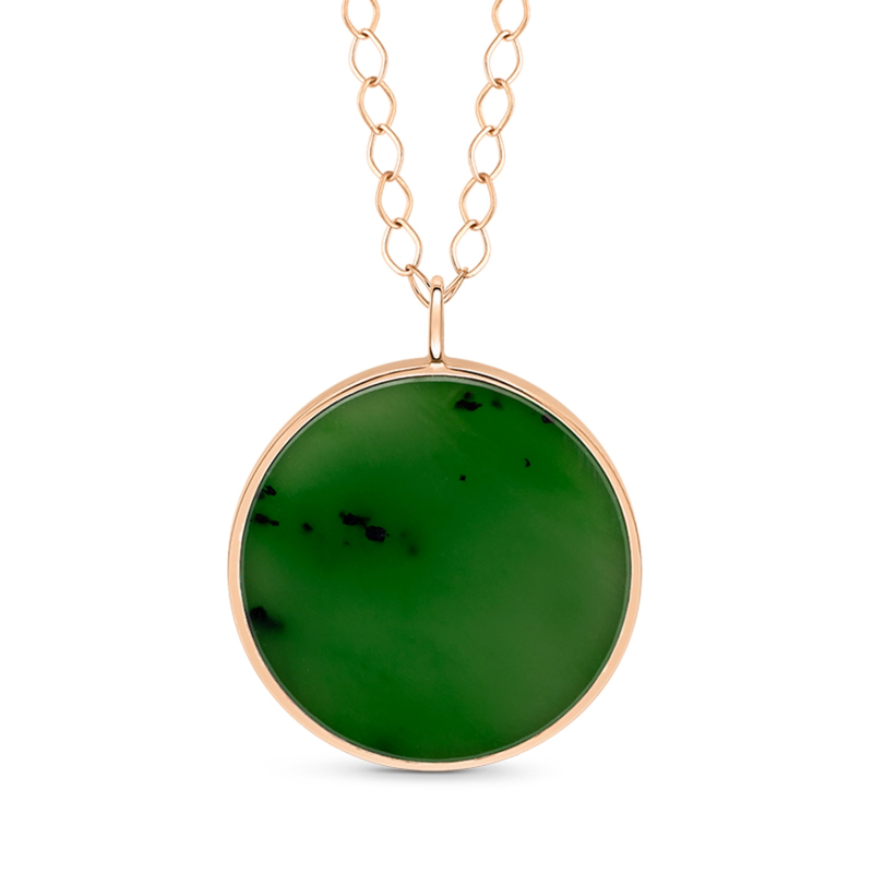 Collier Ginette NY Jumbo Ever Jade Disc On Chain