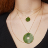 Collier Ginette NY Jumbo Ever Jade Disc On Chain