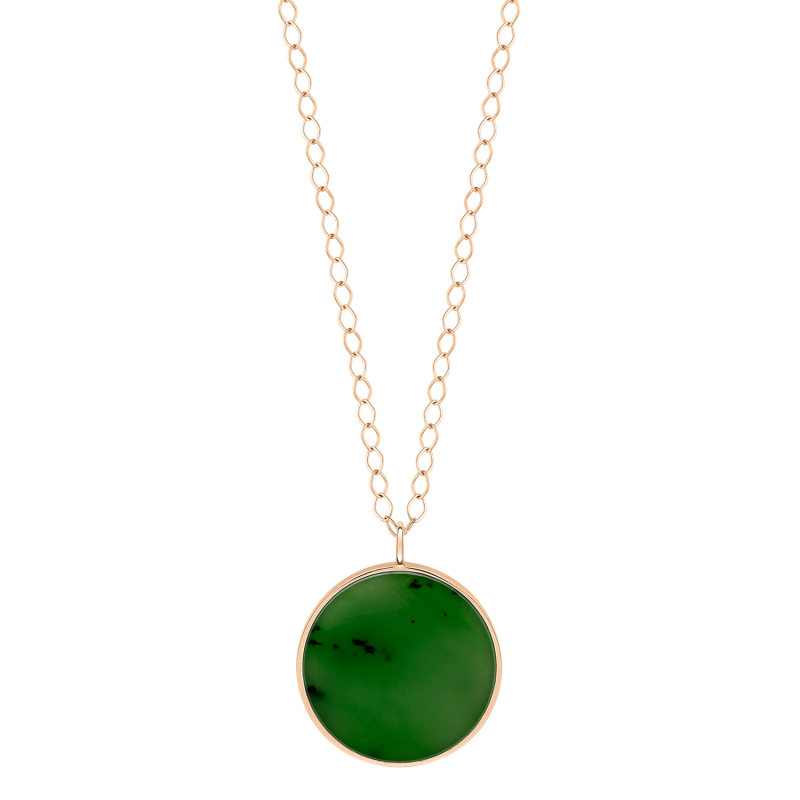 Collier Ginette NY Jumbo Ever Jade Disc On Chain