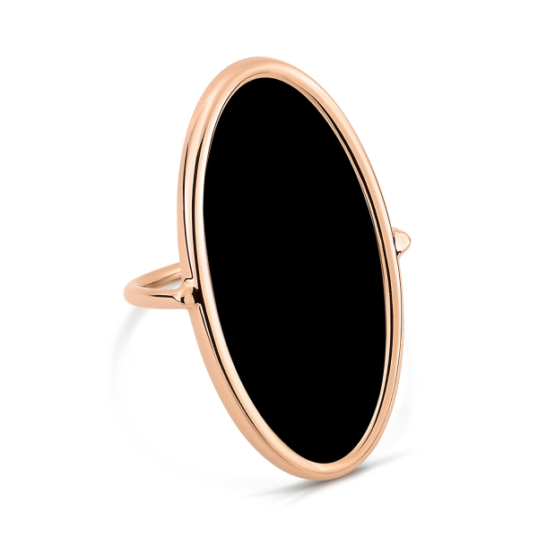 Bague Ginette NY Ellipse Onyx Ring