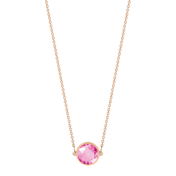 Collier Ginette NY Mini Ever Corindon Rose Disc Necklace