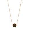 Collier Ginette NY Mini Ever Obsidienne Dorée Disc Necklace