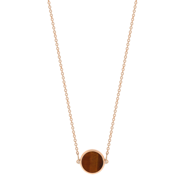 Collier Ginette NY Mini Ever Oeil De Tigre Disc Necklace