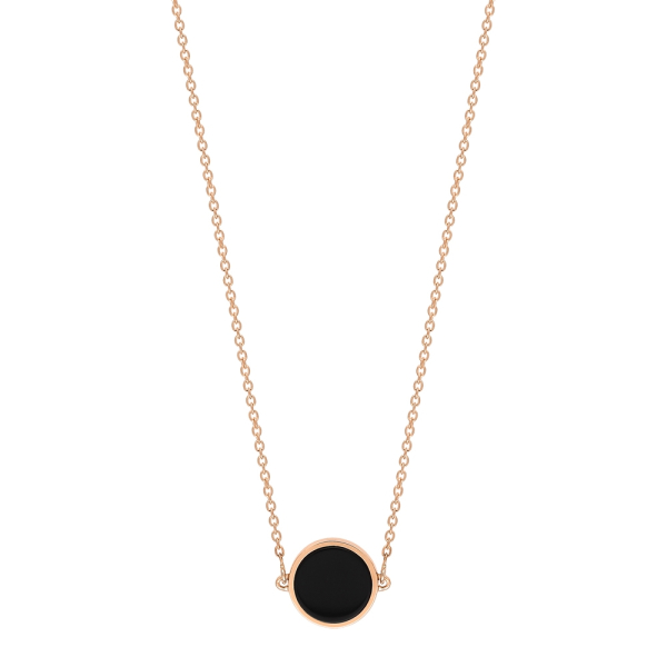 Collier Ginette NY Mini Ever Onyx Disc Necklace