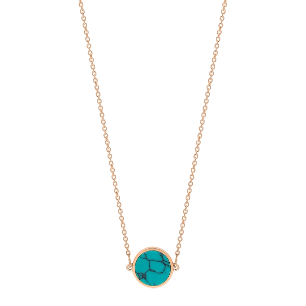 Collier Ginette NY Mini Ever Turquoise Disc Necklace