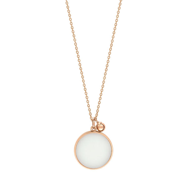 Collier Ginette NY Ever Agate Blanche Or Rose