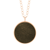 Collier Ginette NY Jumbo Ever Obsidienne Dorée Disc On Chain