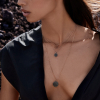 Collier Ginette NY Jumbo Ever Obsidienne Dorée Disc On Chain