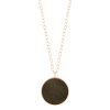 Collier Ginette NY Jumbo Ever Obsidienne Dorée Disc On Chain