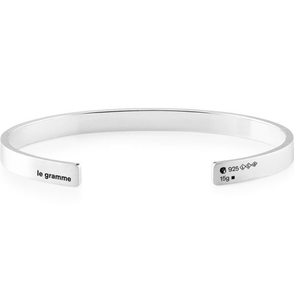 Bracelet Le Gramme ruban le 15g en argent 925 Brossé