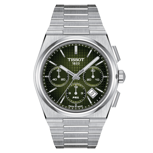 Montre Tissot PRX Automatic Chronograph Cadran Vert Dégradé