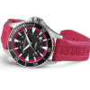 Montre Hamilton Khaki Navy Scuba Auto Bracelet Caoutchouc Rouge