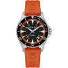 Montre Hamilton Khaki Navy Scuba Auto Bracelet Caoutchouc Orange