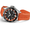 Montre Hamilton Khaki Navy Scuba Auto Bracelet Caoutchouc Orange