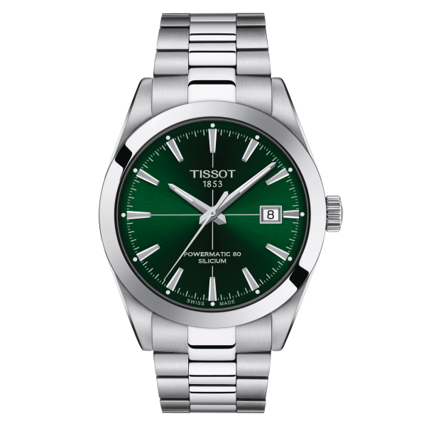 Montre Tissot Gentleman Powermatic 80 Silicium Bracelet Acier cadran vert