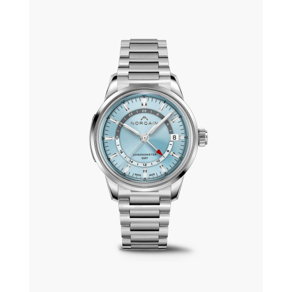 Montre Norqain Freedom 60 GMT Bracelet Acier Cadran Bleu