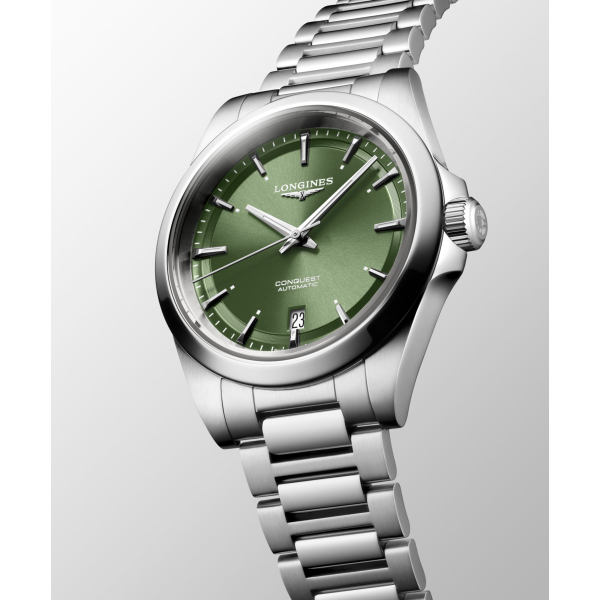 Montre Longines Conquest Cadran Vert Bracelet Acier